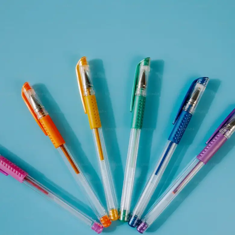 Gel Pen Set of 10 - front view